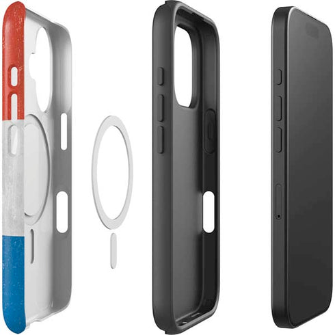 Netherlands Flag Distressed iPhone 16 Magsafe Impact Case